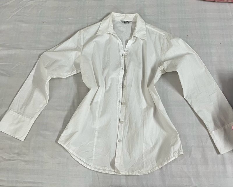 White Formal Shirt For Women