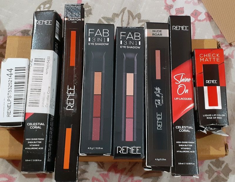 6 RENEE LIPSTICKS AND 2 EYESHADOWS (TOTALLY NEW)