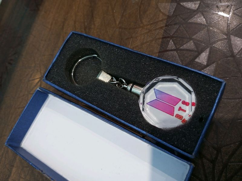 BTS Multicolour Light Key Chain