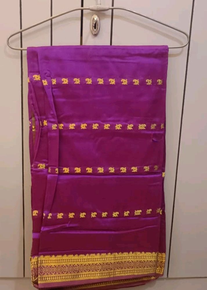 Bangalore Silk Saree With Cloth For Paticoat.