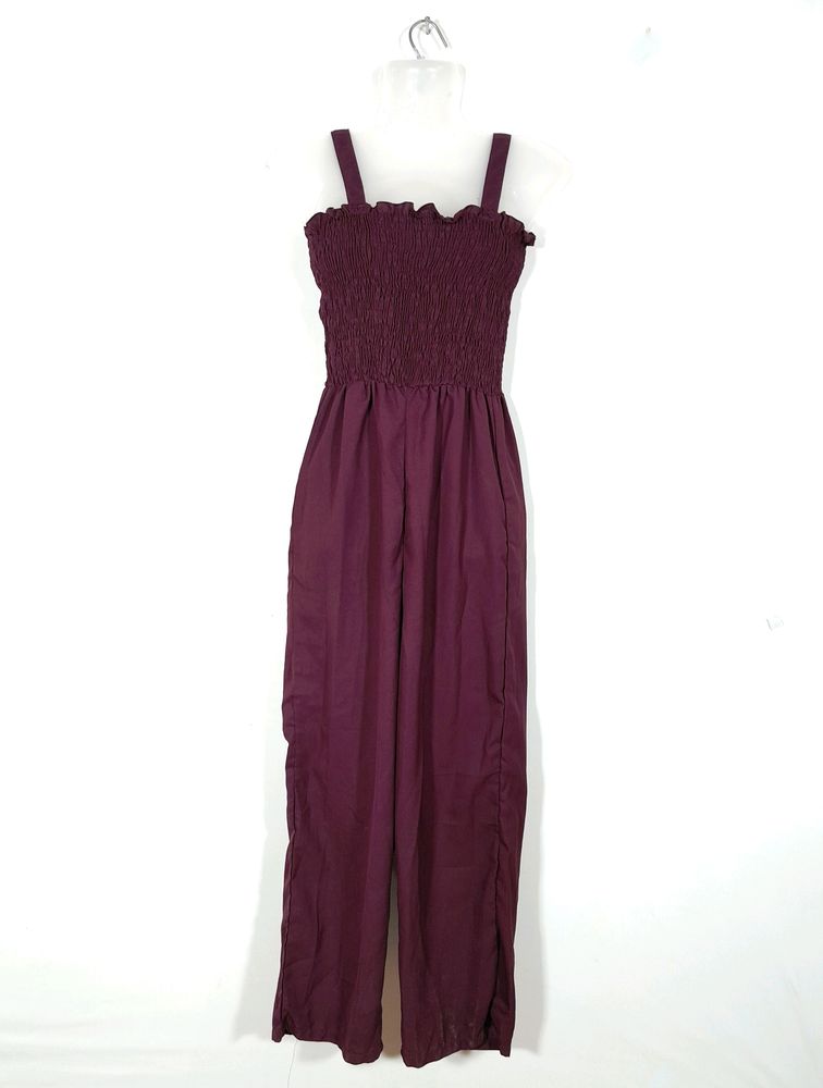 Wine  Sleeveless Jumpsuits(Women's)