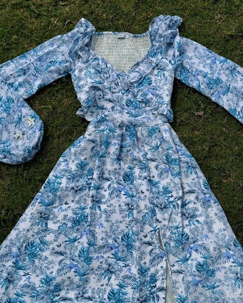 🤍🩵Cottage Core Dreamy Blue Dress🩵🤍