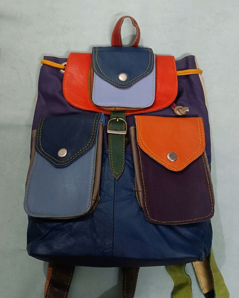 Womens Genuine Leather Backpack