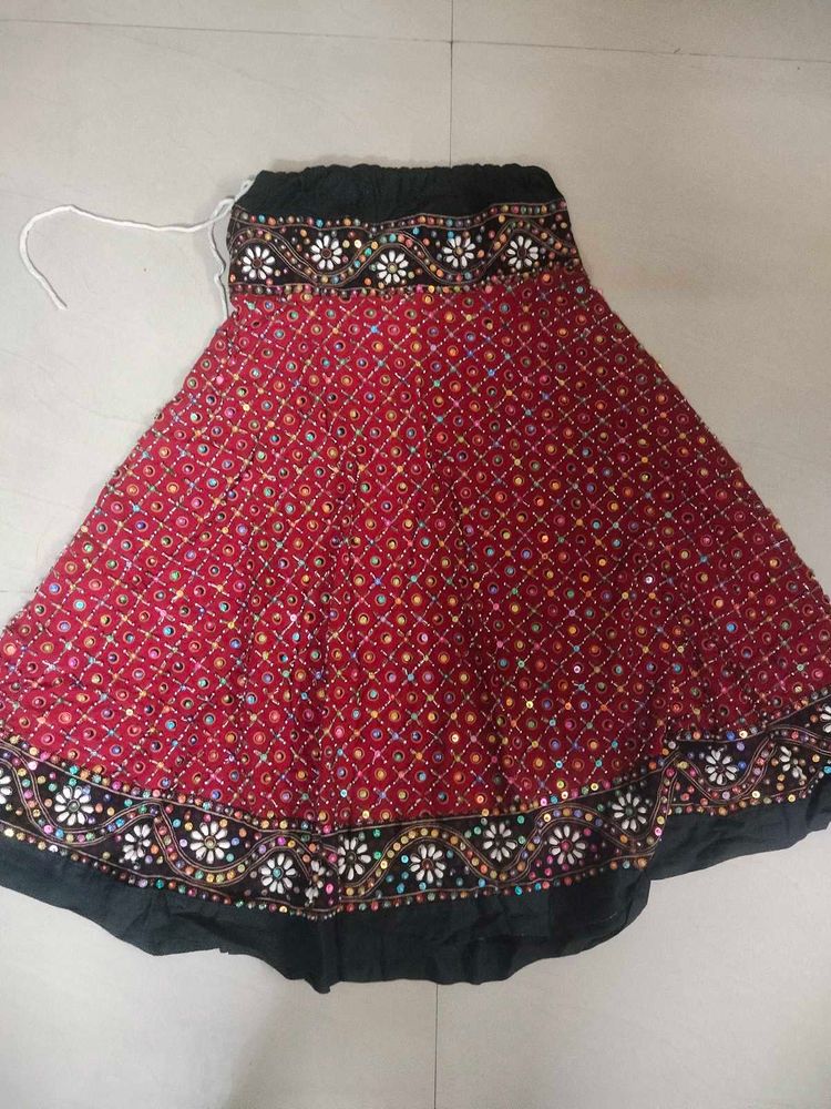 Gujrati Ethnic Skirt With Heavy Embroidery