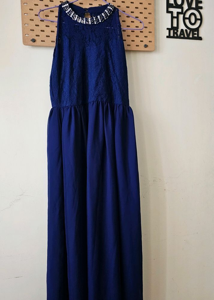 Navy Blue Party Wear Gown