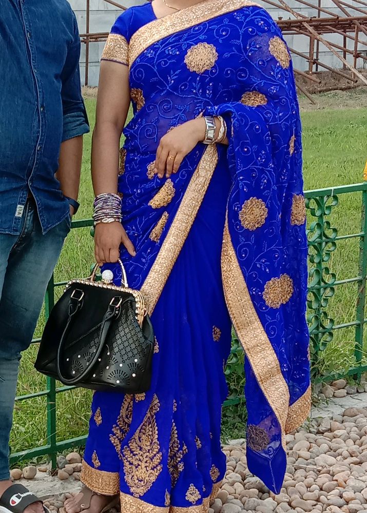 Blue Heavy Saree