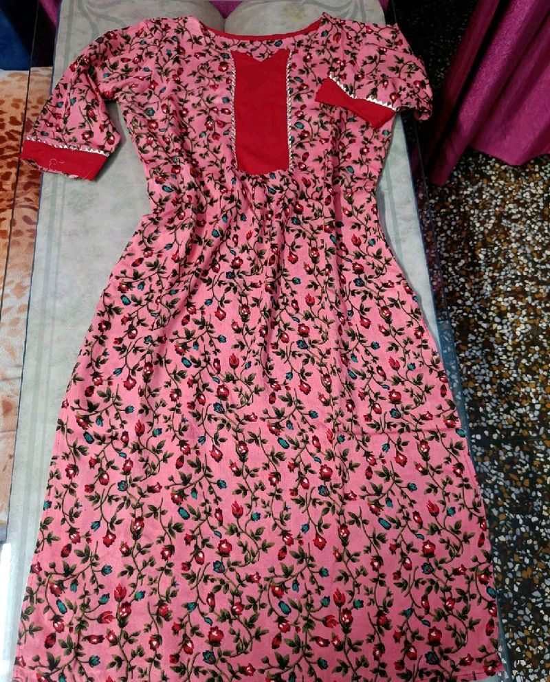 Floral Print Kurta