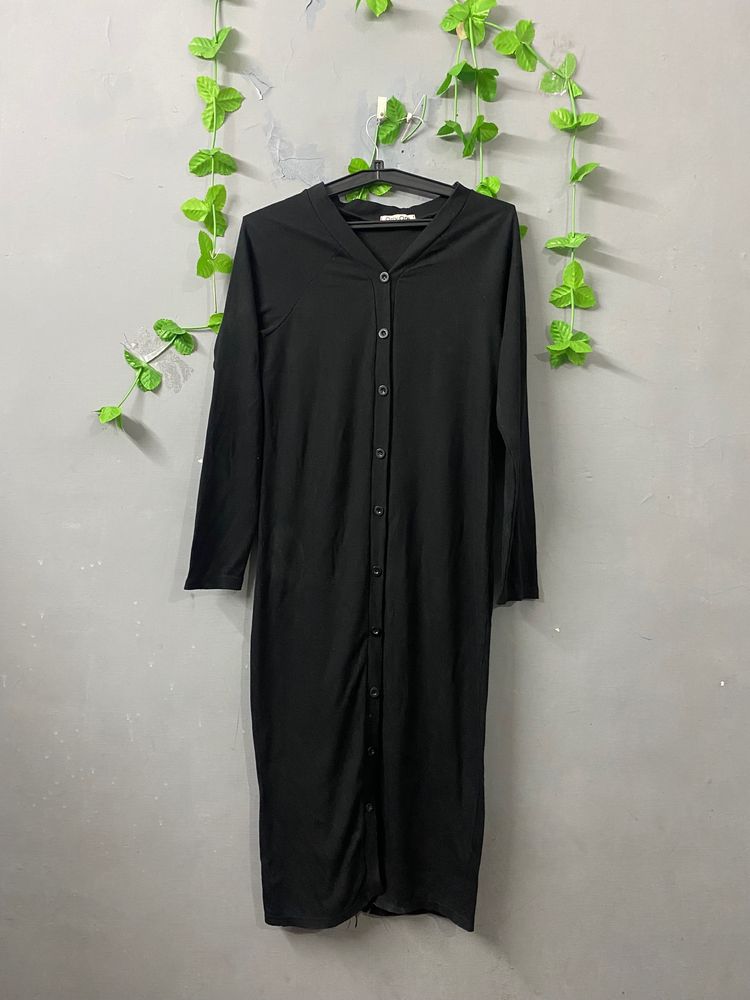 Black Moss Shirt Dress