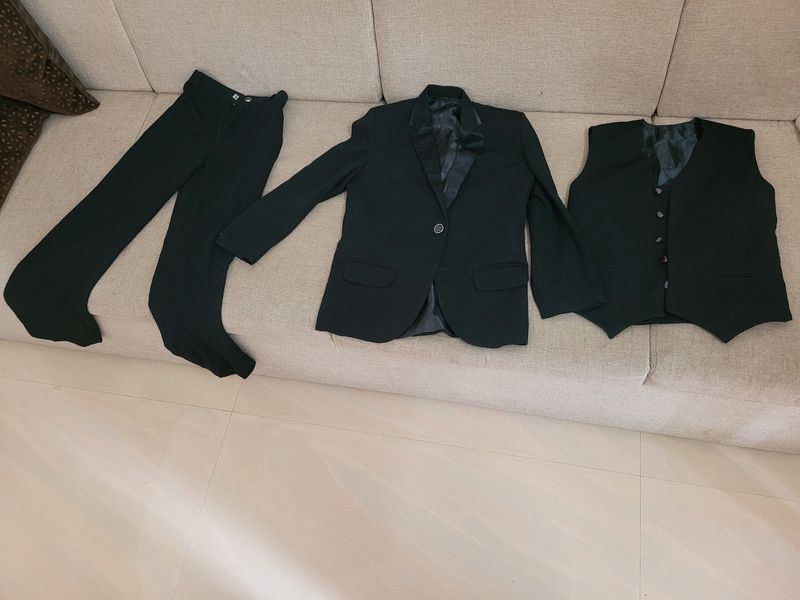 Branded Male Kid Black Suit