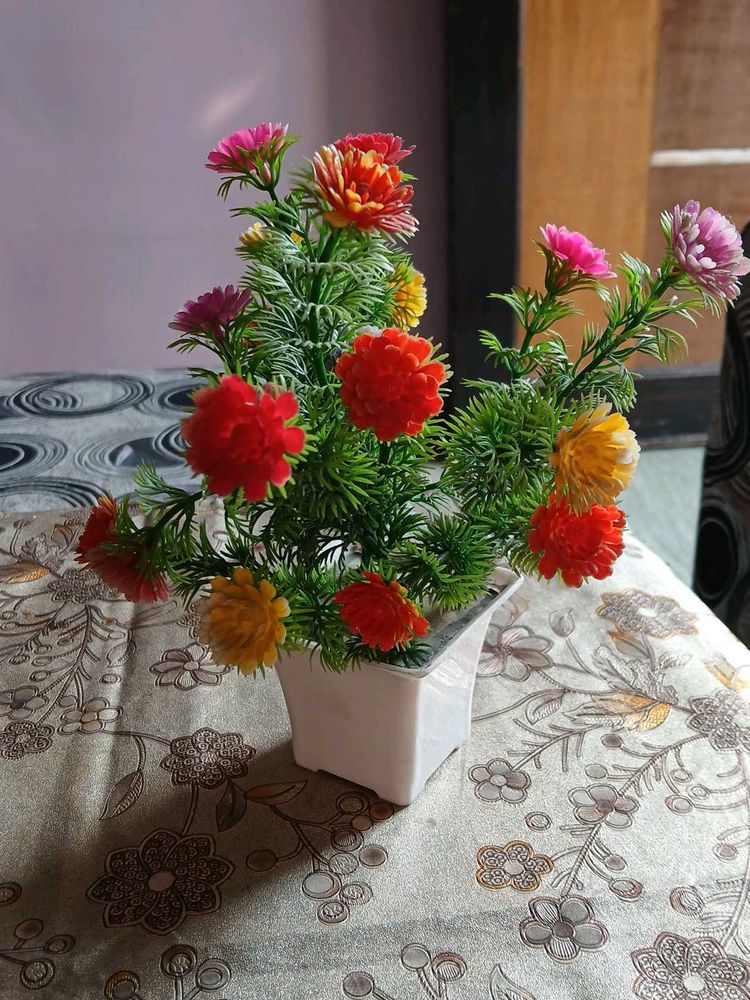 3 Artificial Flower Pots