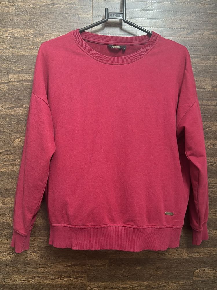 Burgundy Solid Sweatshirt