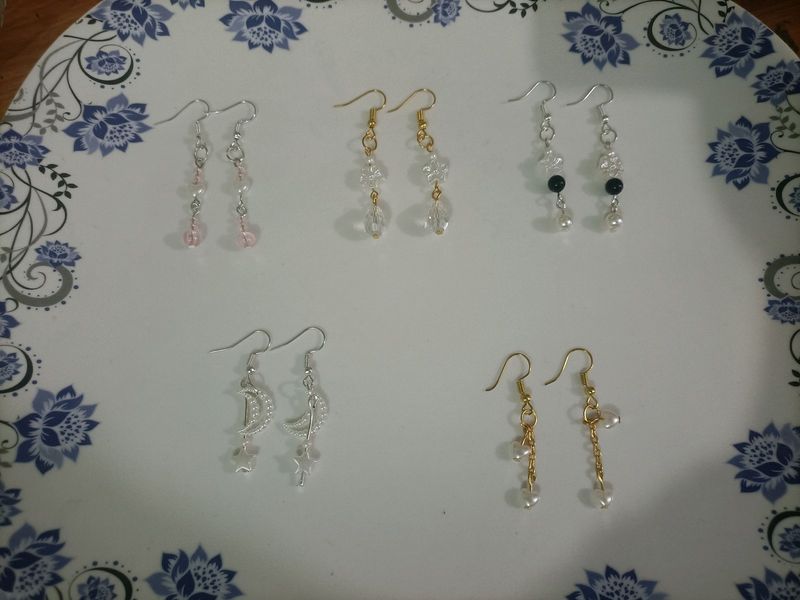 Set Of 5 Pair Earrings