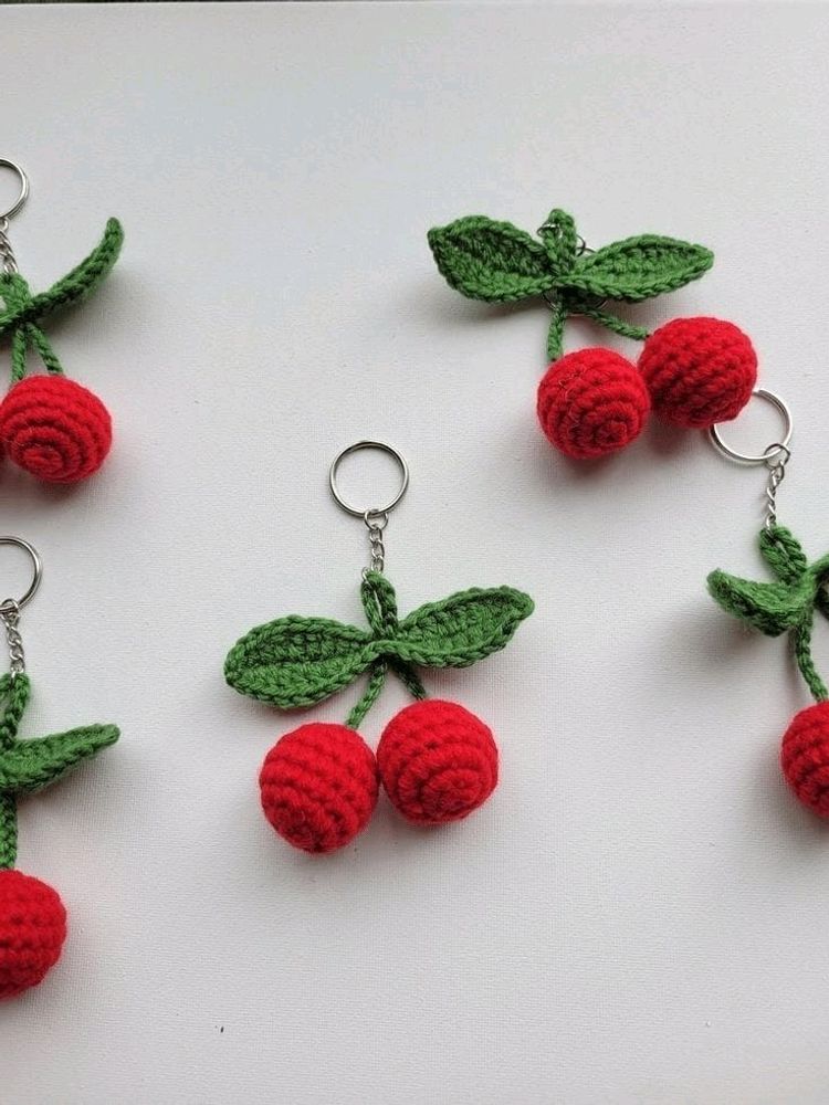 Crochet Fruit Keychains