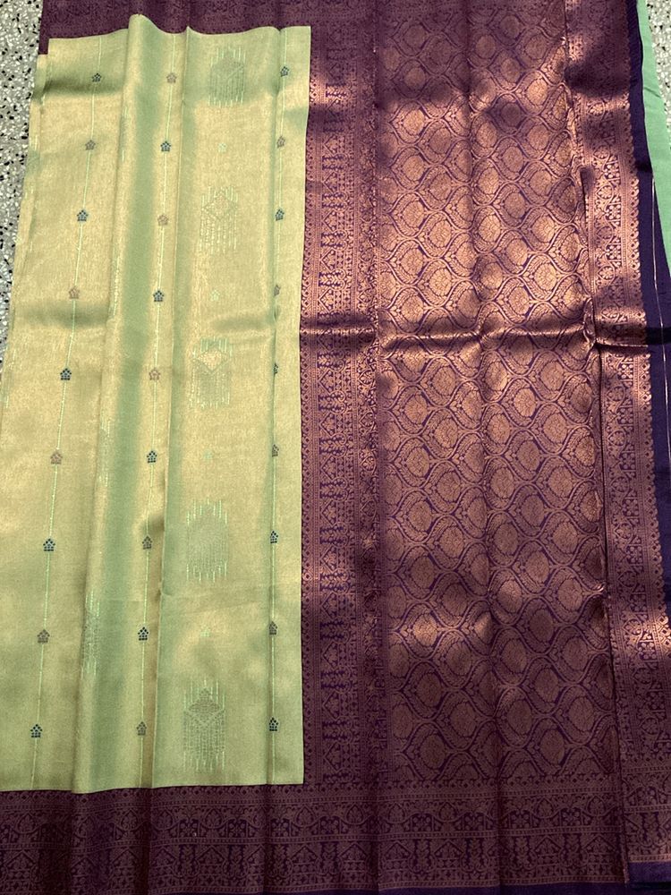 New Wedding Semi Silk Saree For Grabs