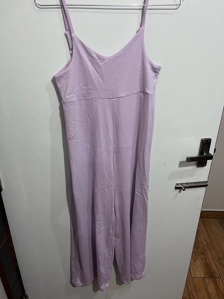 Strectable Lavender Jumpsuit At Just 599/-