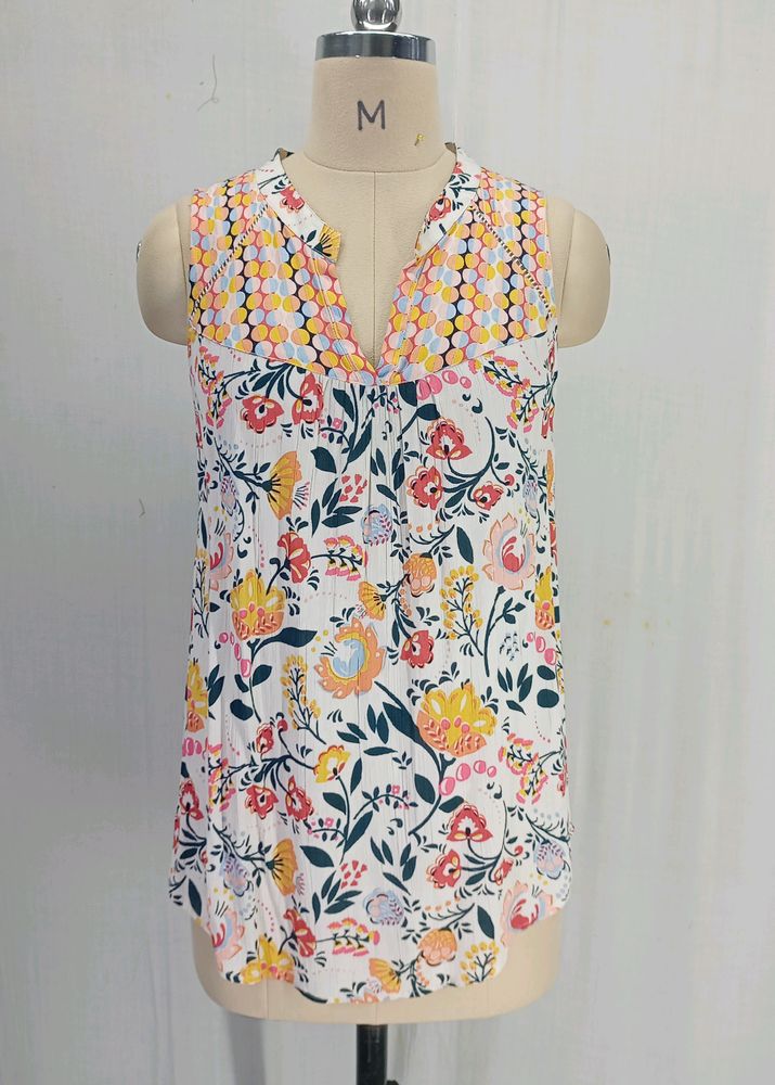 New Sleeveless Floral Top