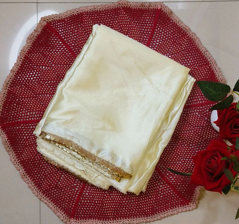 Daydreaming Soft satin Saree With Blouse Piece