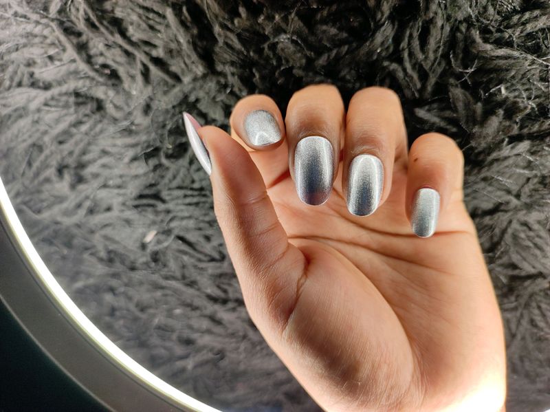 Press-on Nails, Silver Glitters