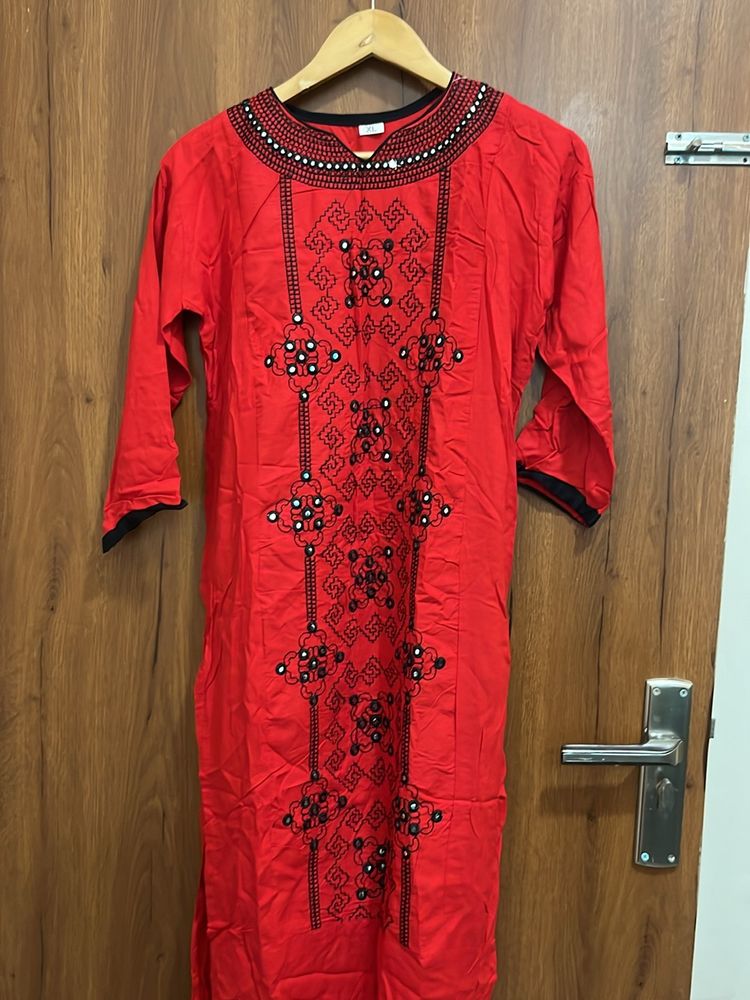 Viscose Rayon Festive Kurta For Women