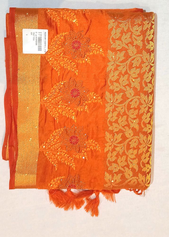 Orange Silk Sare