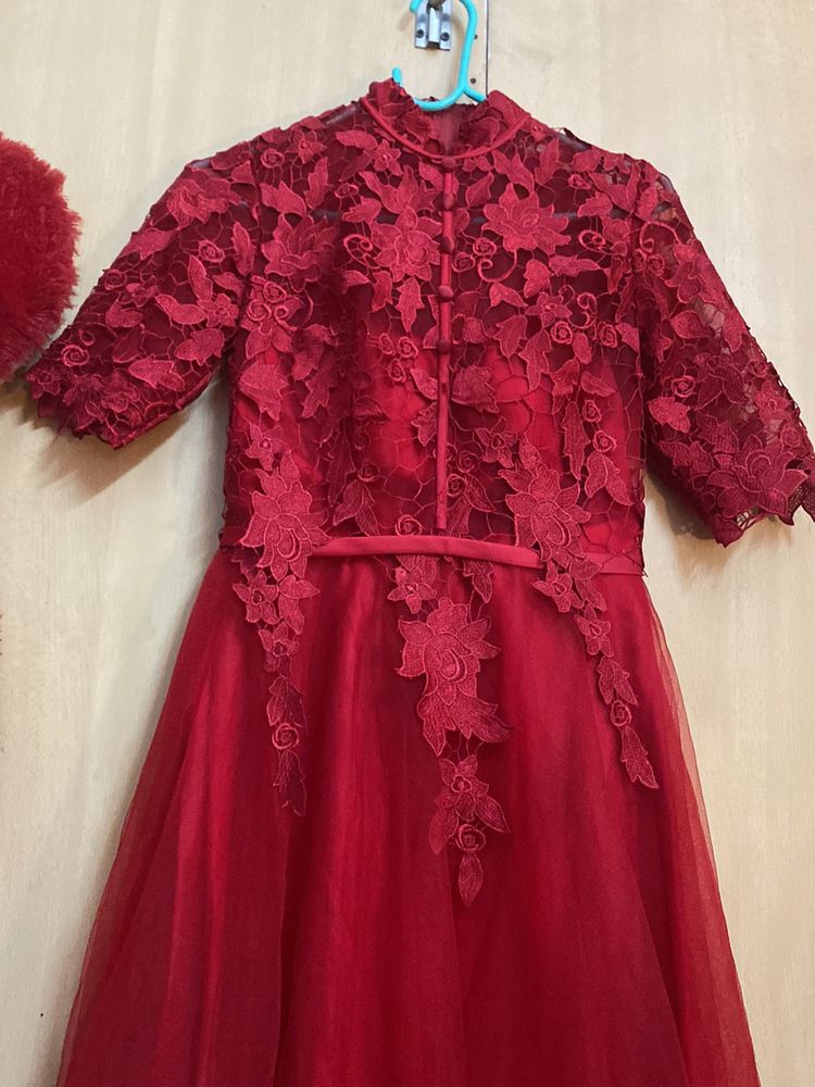 Corean China Red Hot Gown