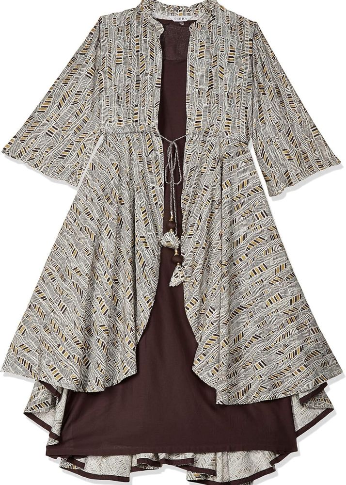 BIBA Kurti With High low Shrug