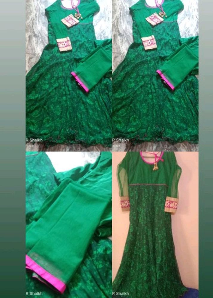 Beautiful Gown Green Colour Combo