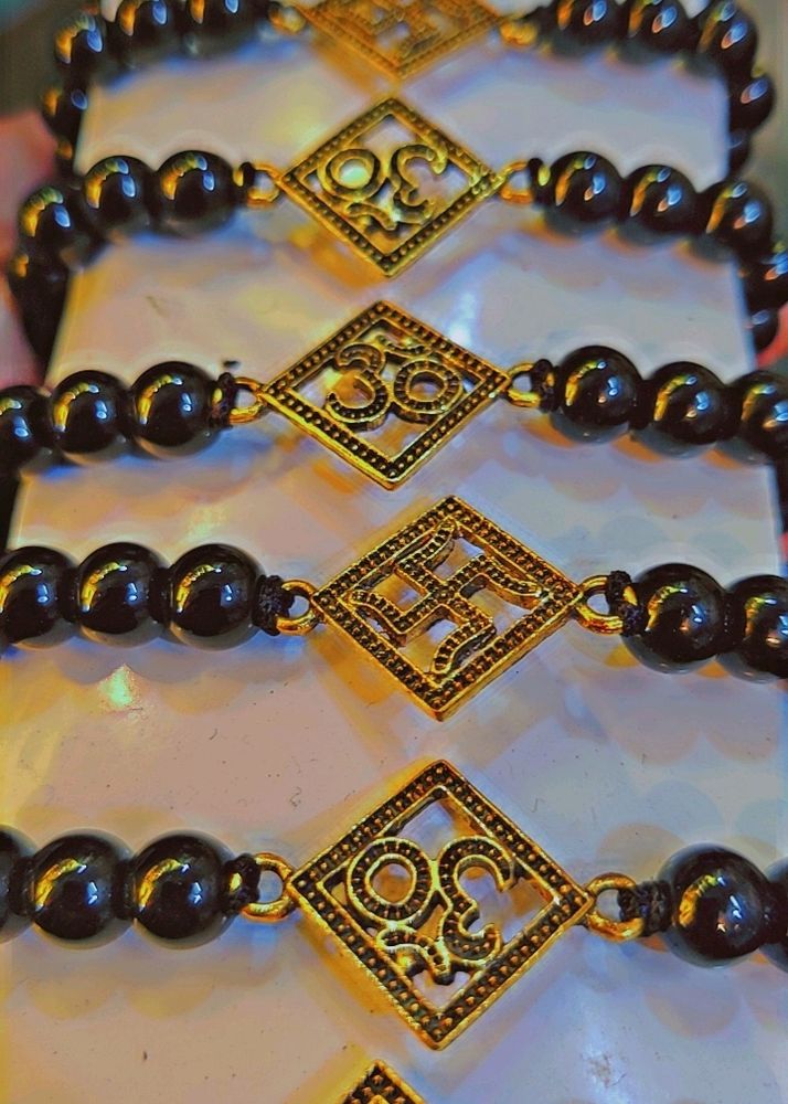 om And Swastik Bracelet For Men