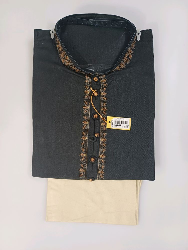 Kurta Chudidar Set (Black)