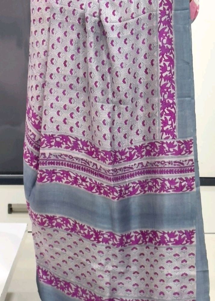 Pure Muslin Silk Saree Used