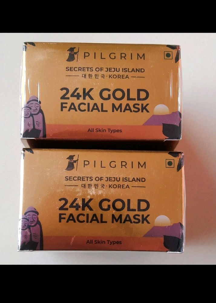 Combo Of 2 Pilgrim Gold Facial Mask