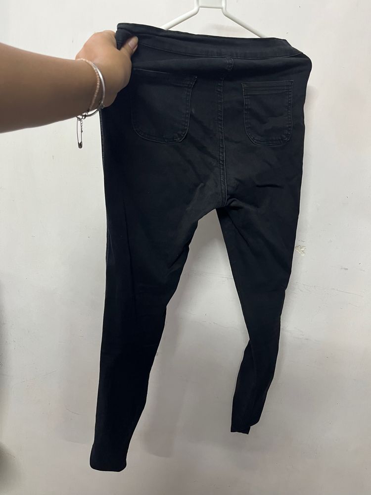 High Waist Charcoal Grey Jeans