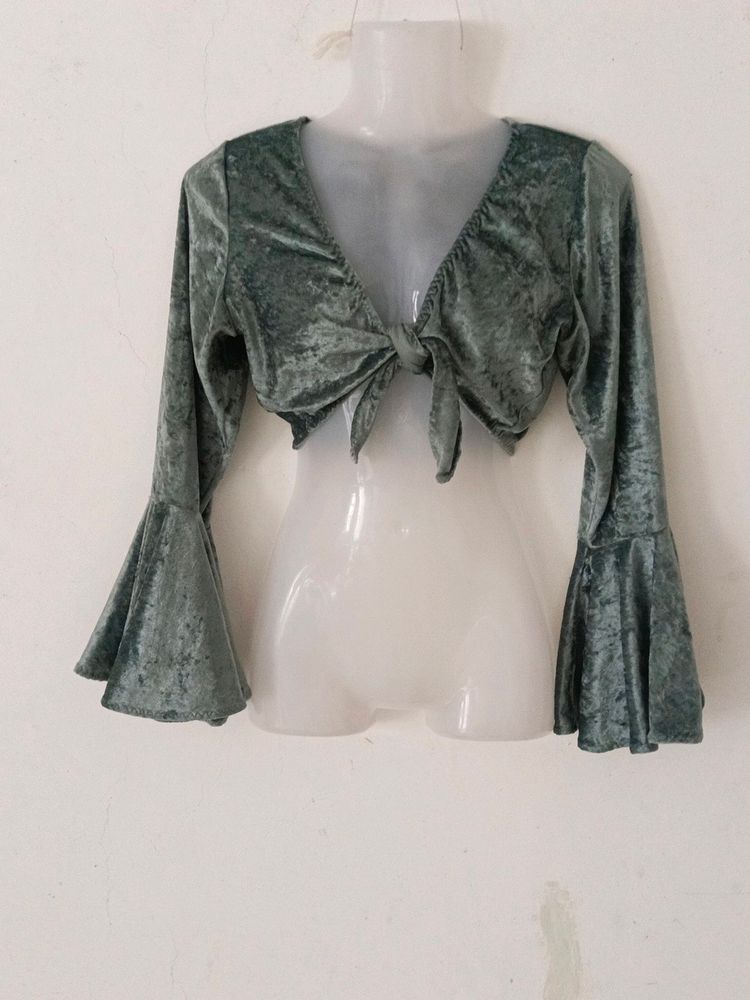 VINTAGE TIE FRONT TOP