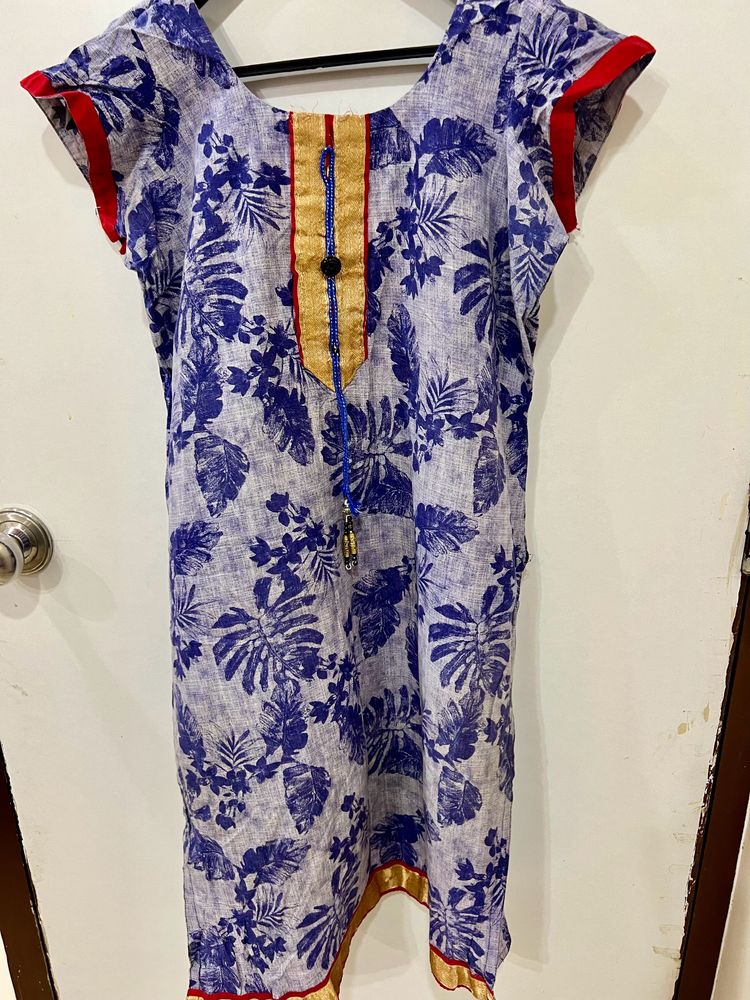 Blue Cotton Kurta