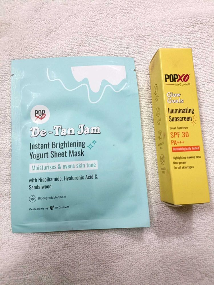 Sunscreen And Sheet Mask