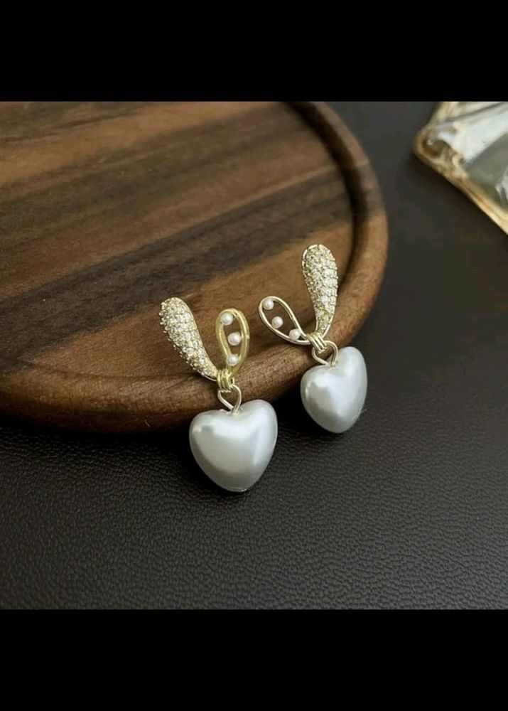 Heart Drop Earrings..