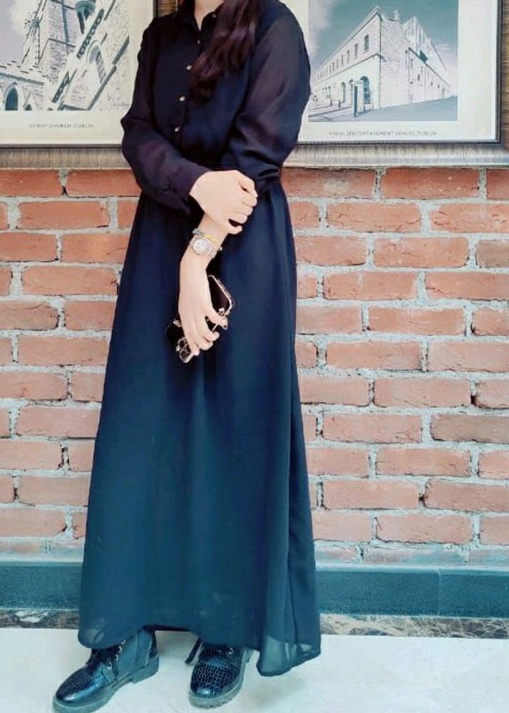 Black Plain Gown