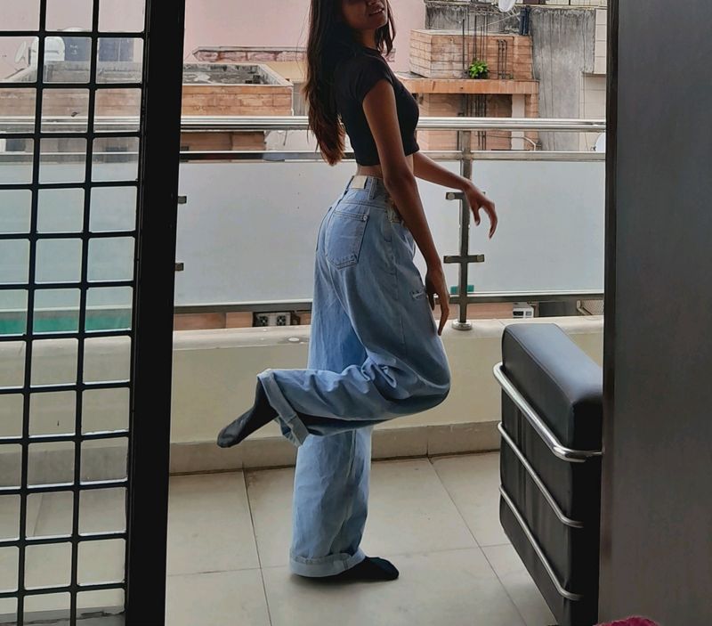 (Free Ship.) PERFECT wide LEG DENIM