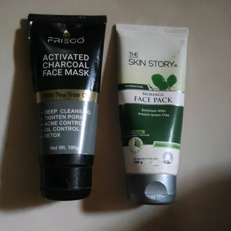 face mask and face pack combo