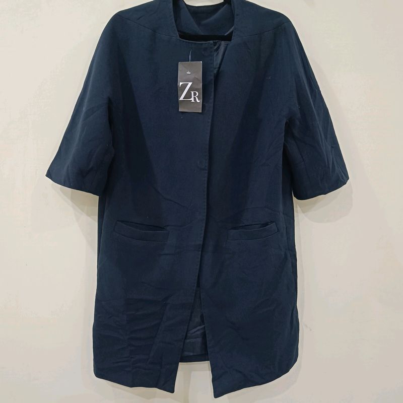 Navy Blue Trench Coat For Women