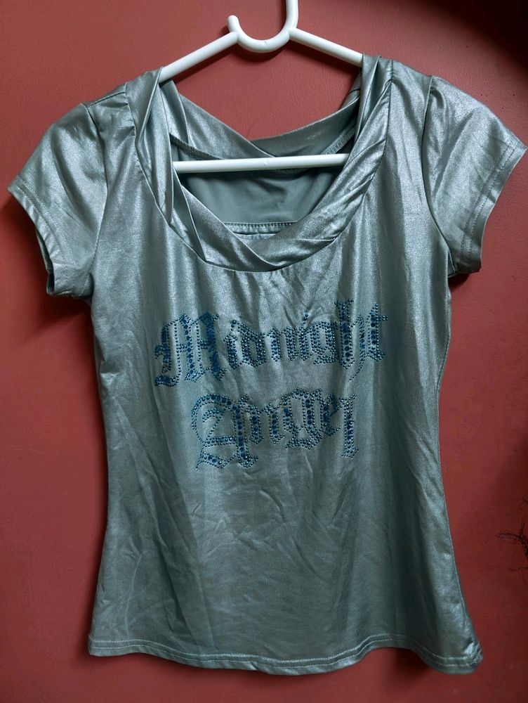 Women Silver Top