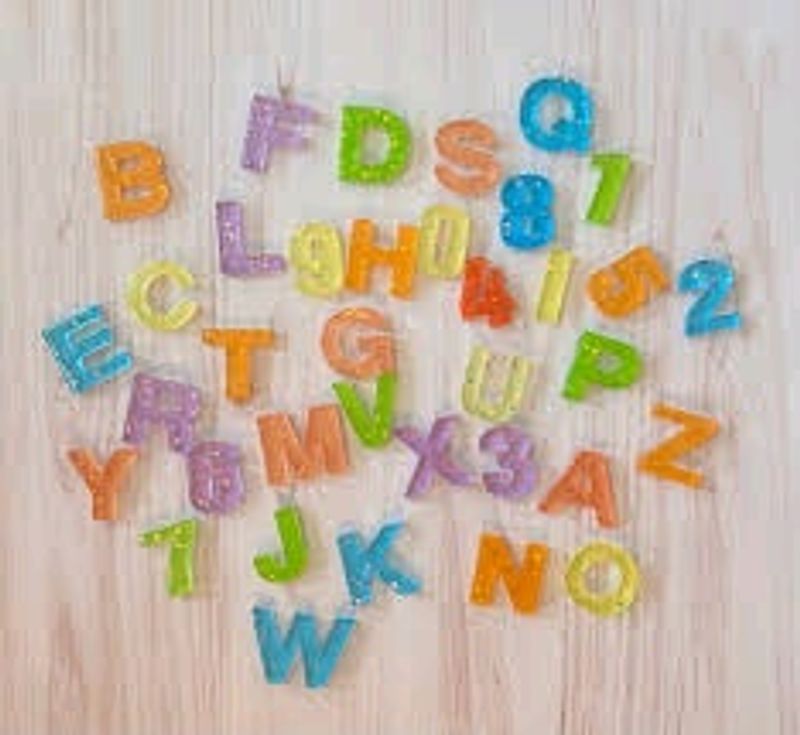 Eenfnety ™ A To Z Alphabetical  Resin Letters For Decoration