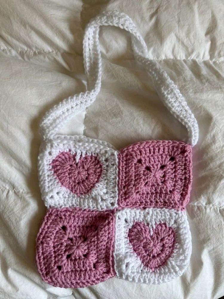 Crochet Mini Tote Bag 💕