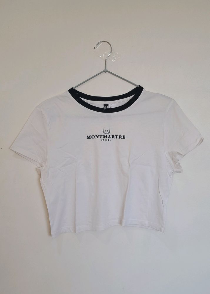 Exclusive White H&M Crop Top