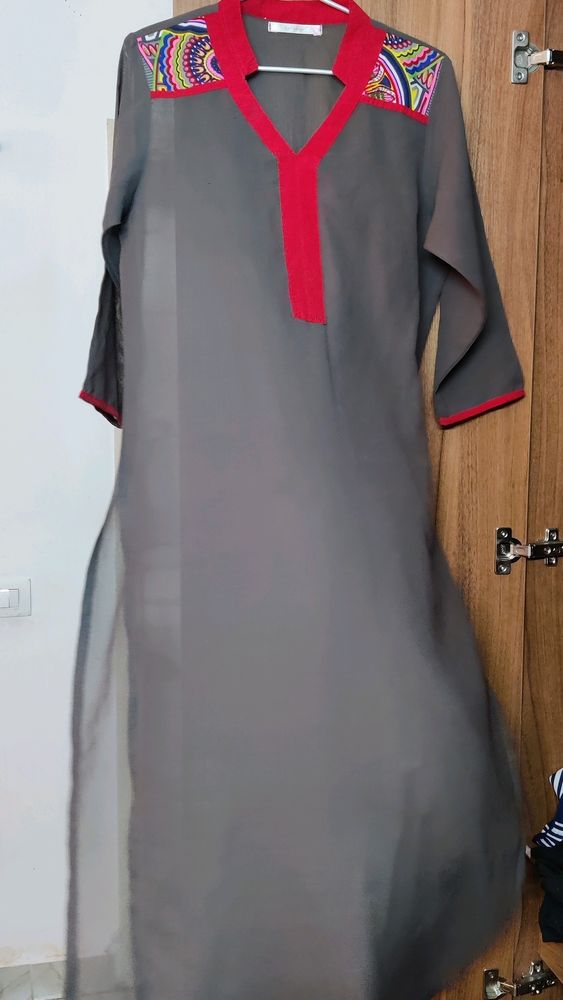 long transparent kurti