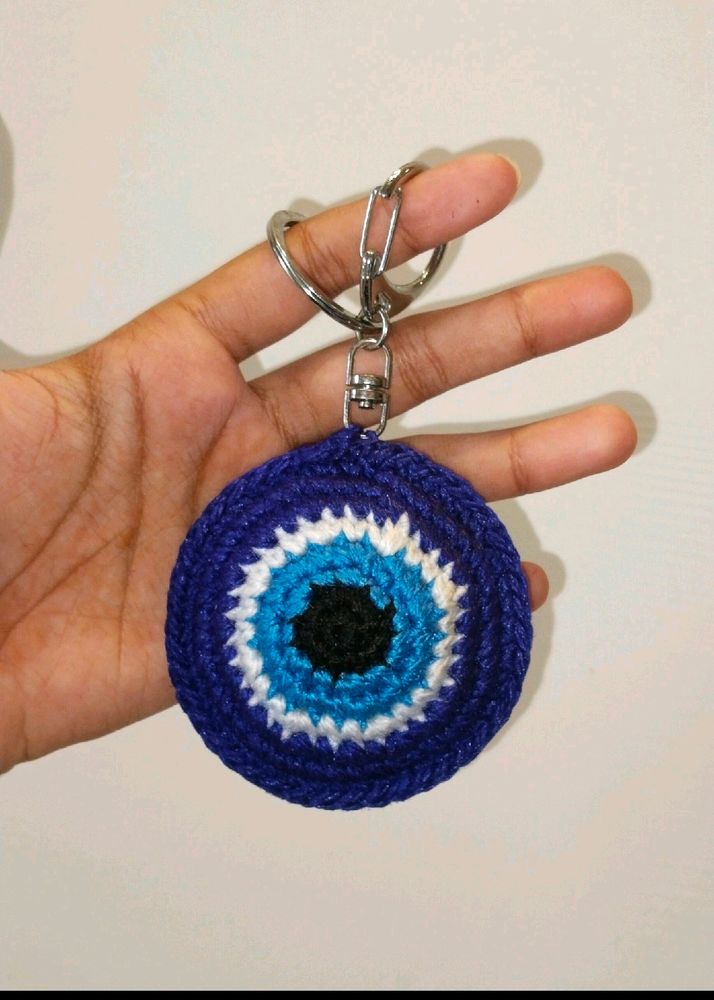 Crochet Evil Eye Key Chain 🧿💗