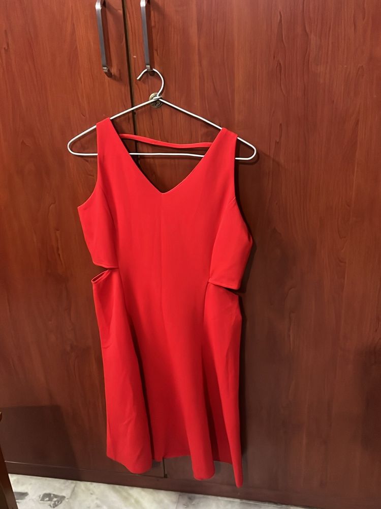 Ginger Party Wear Red Dress