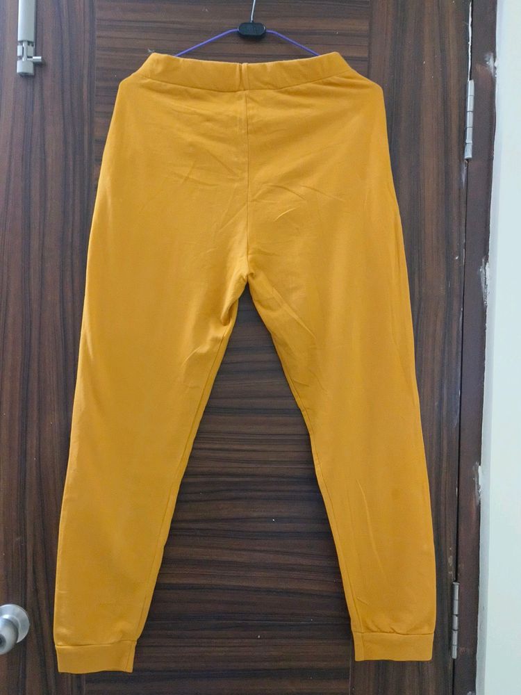 Mustard Cotton Pant Women