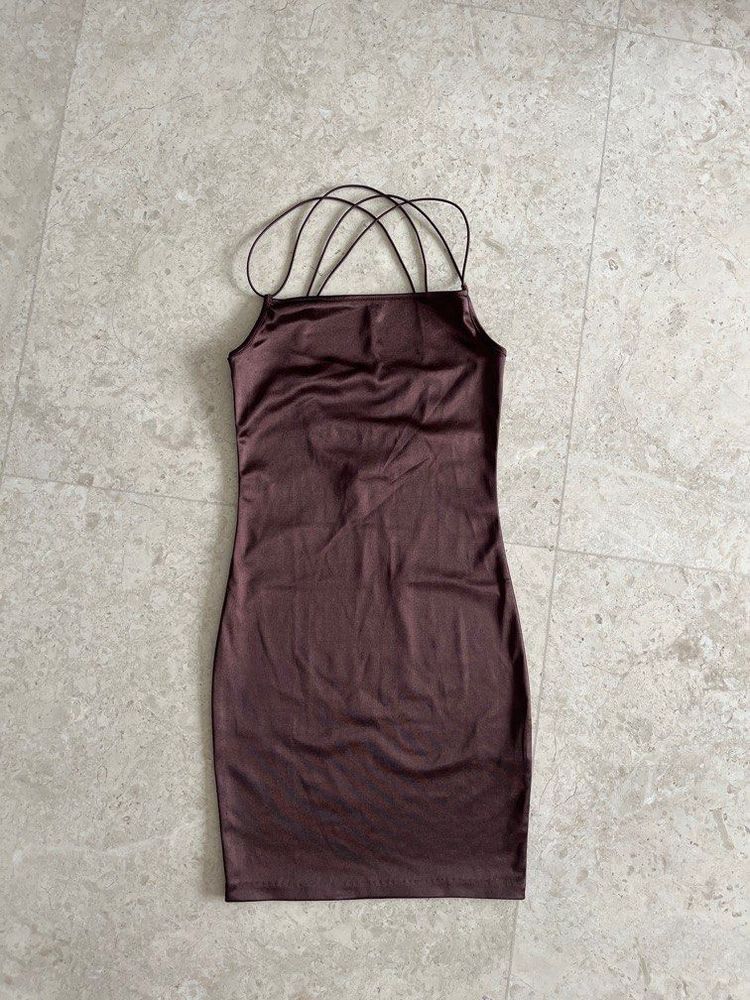 H&M Satin Backless Dress