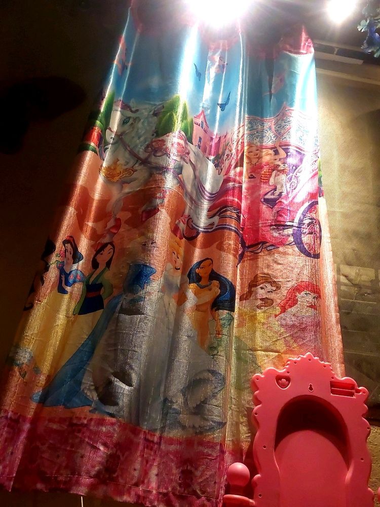 Barbie And Disney Princess Curtain